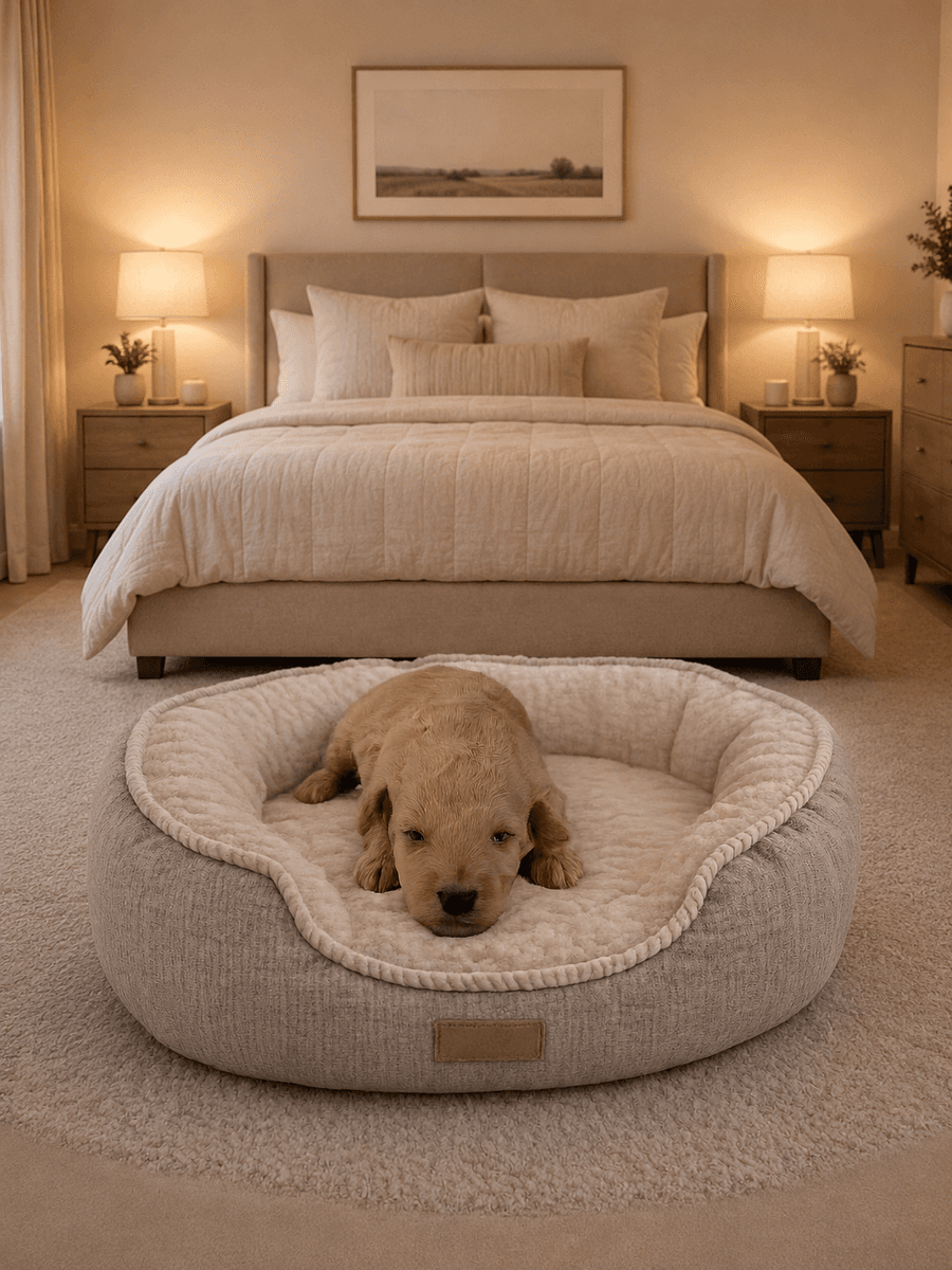 Han, a goldendoodle